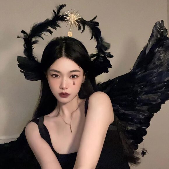 2 Pack Black Feather Hair Clip main image 4